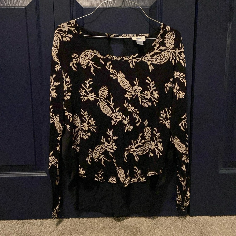 Black Floral Top from Old Navy